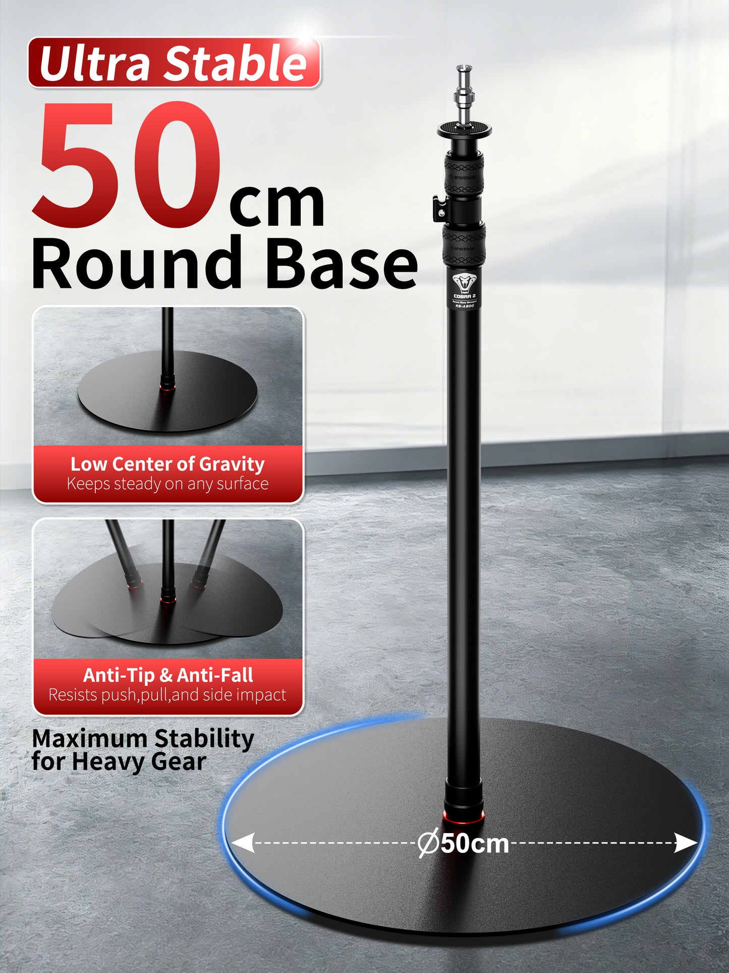 A500 Round Base Monopod