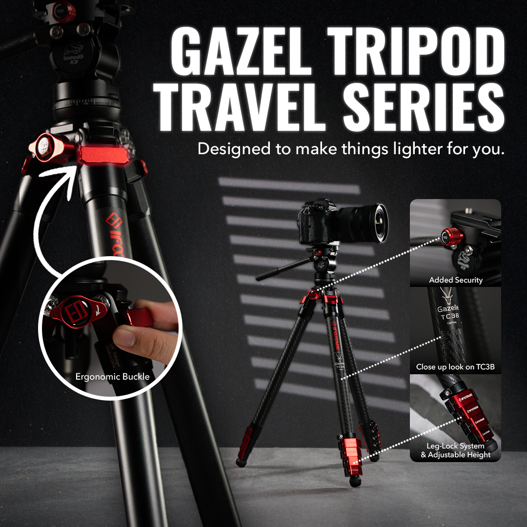 Gazelle TA3B & TC3B Travel Tripod Series